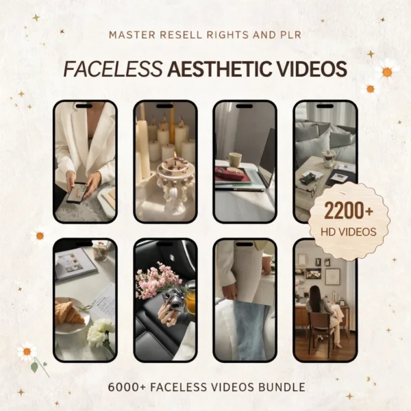 6000+ Faceless Videos Reels Templates Bundle DFY PLR & MRR