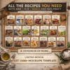 Recipe cookbook categories — BBQ, smoothie, dessert, vegetarian, seafood, chocolate and more