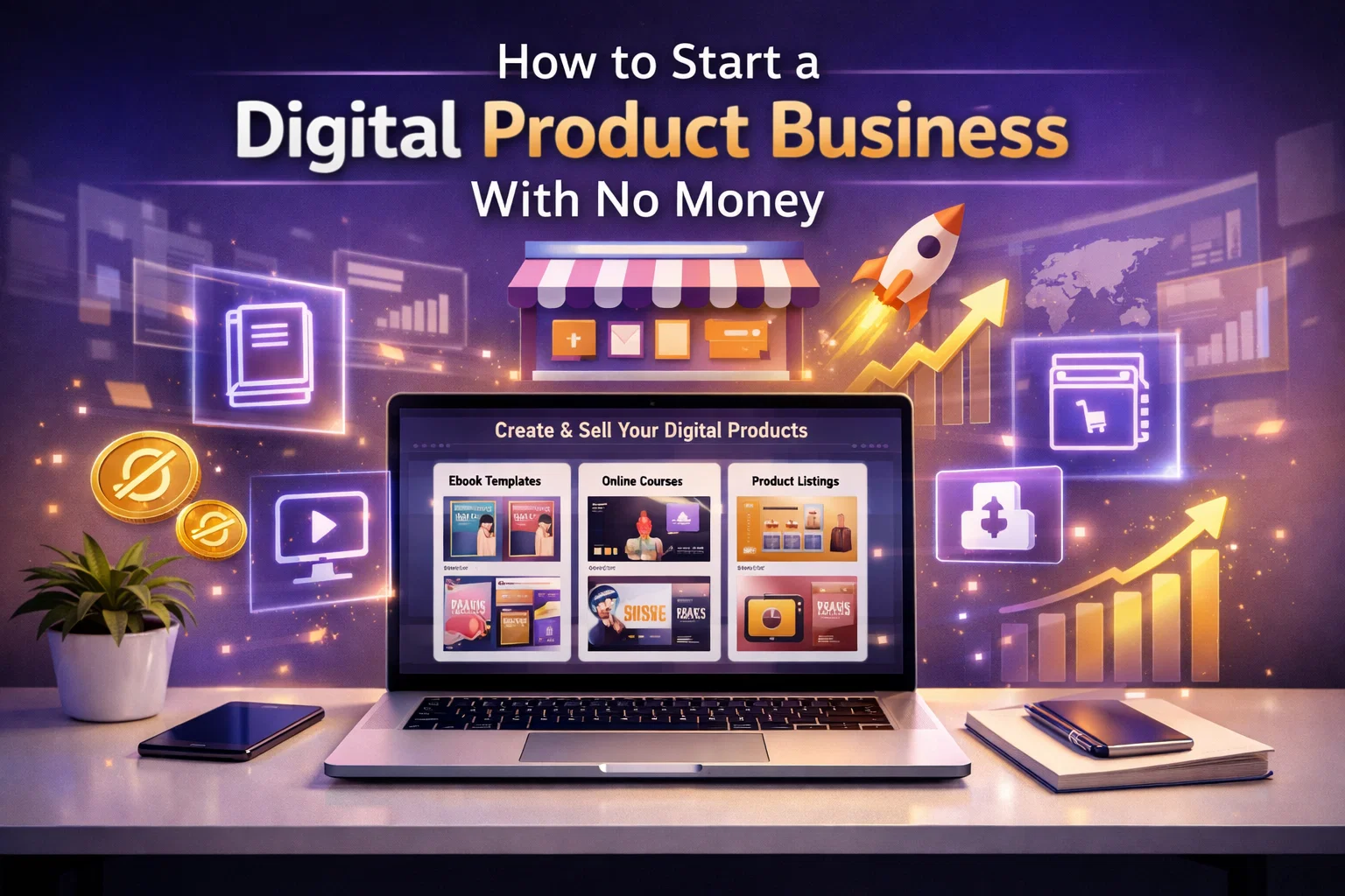 How to Start a Digital Product Business With No Money
